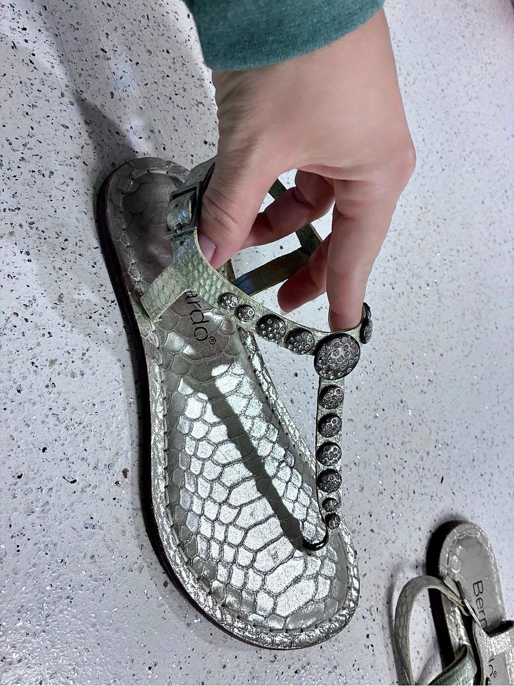 Bernardo Studded Metallic Sandals - Picture 6 of 6